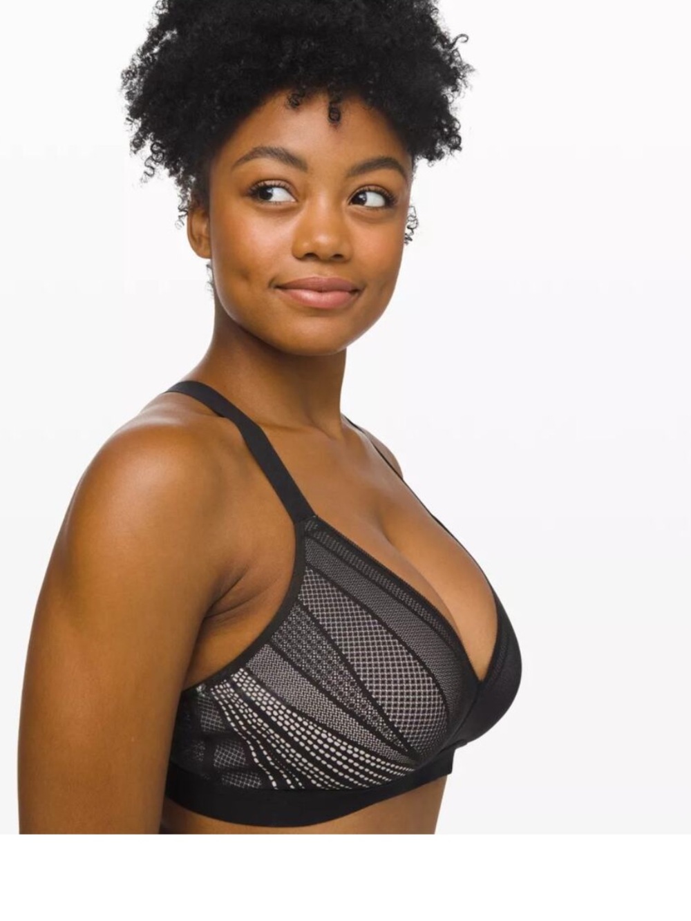 Lululemon Awake to Lace Bra Black / Barely Beige Size 36A